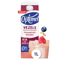 Optimel Drinkyoghurt vezels framboos bosbes