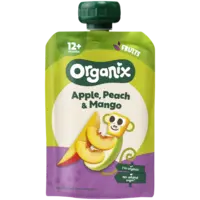 Organix Knijpfruit apple, peach & mango 12m+