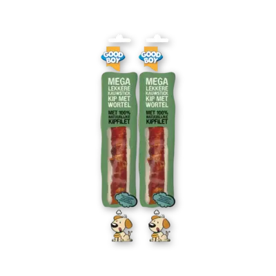pdp-image-Good boy Mega lekkere kauwstick kip wortel 2-pack