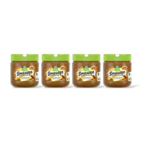AH Biologisch Smeuige pindakaas met stukjes pinda 4pck
