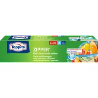 Toppits Zipper multi-functionele zakken 3 liter