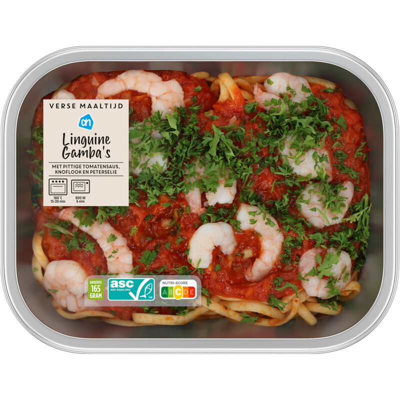 AH Verse maaltijd linguini gamba's