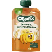 Organix Knijpfruit oatmeal, apricot, banana 12m+
