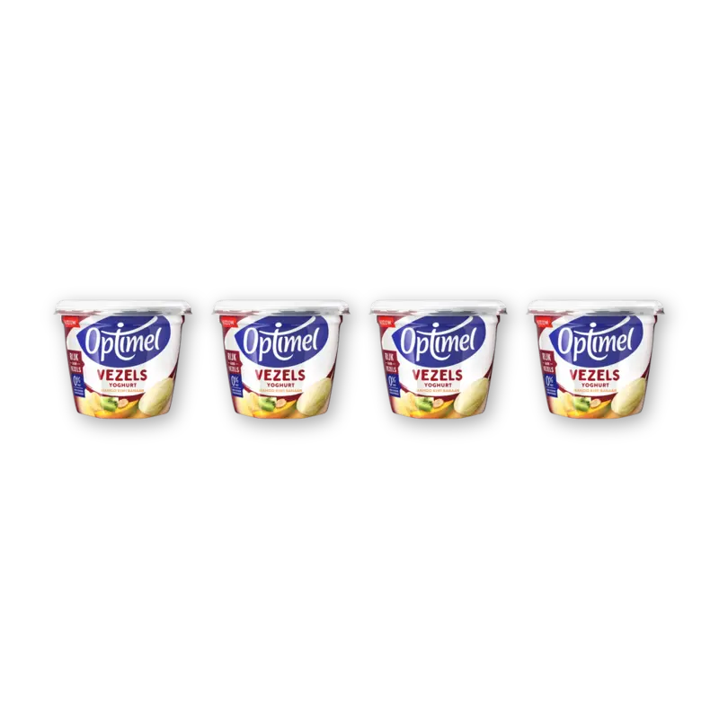 Optimel Yoghurt vezels mango kiwi banaan 4-pack