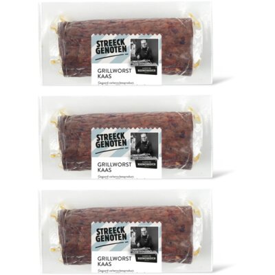 Streeckgenoten Grillworst kaas stukje 3-pack