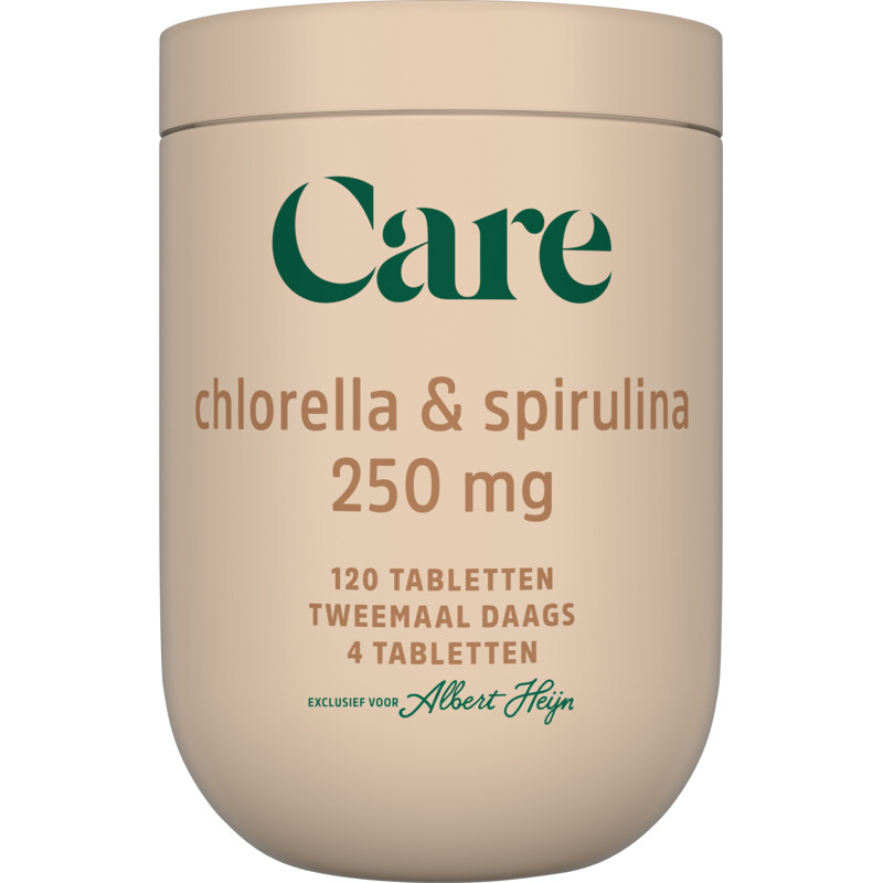 Een afbeelding van Care Chlorella & spirulina 250mg