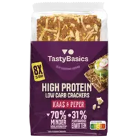 TastyBasics Low carb-high protein cracker kaas peper