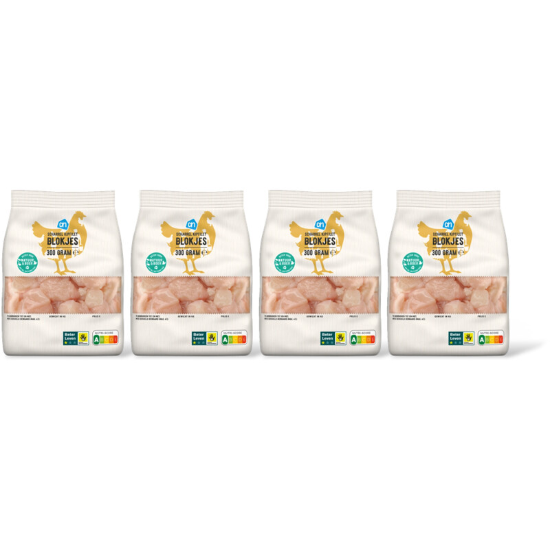 AH Scharrel kipfilet blokjes 4 pack
