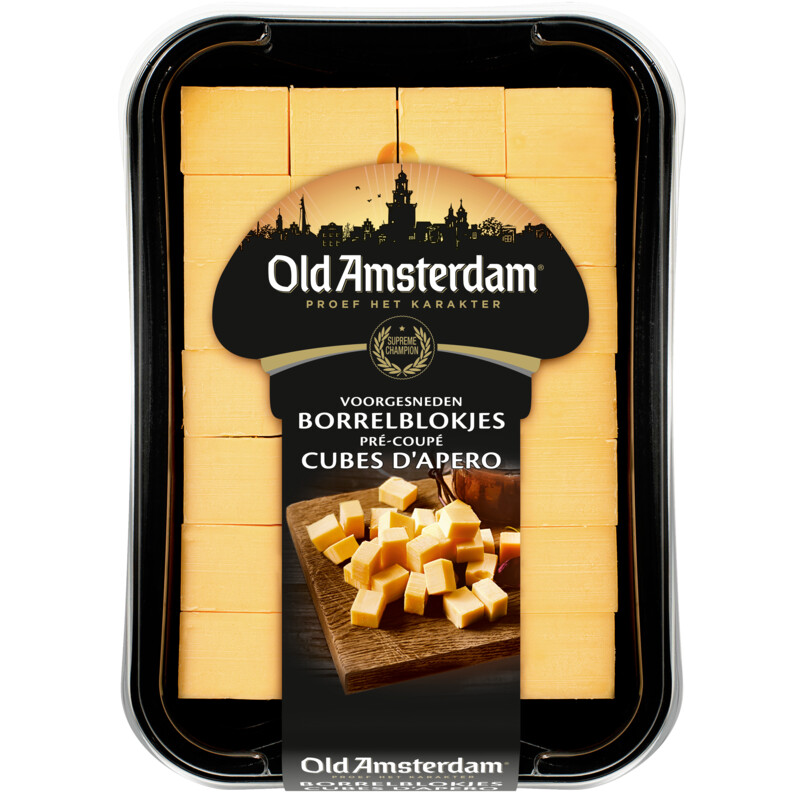 Een afbeelding van Old Amsterdam Borrelblokjes voorgesneden