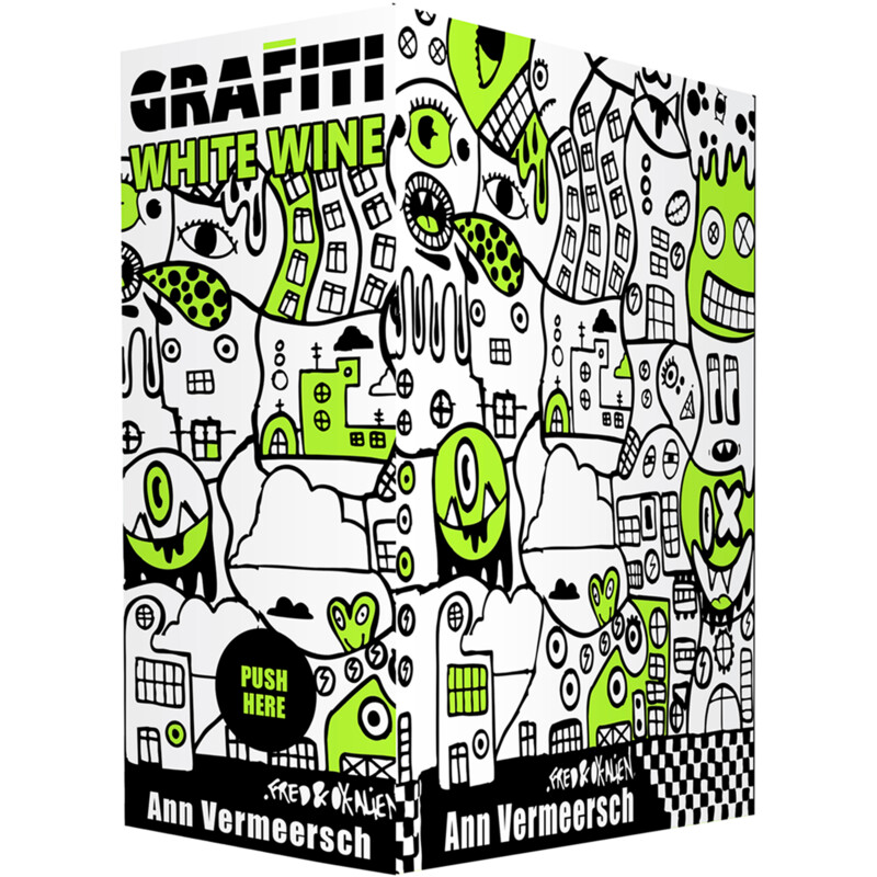 Een afbeelding van Vermeersch Graffiti wit bib bel
