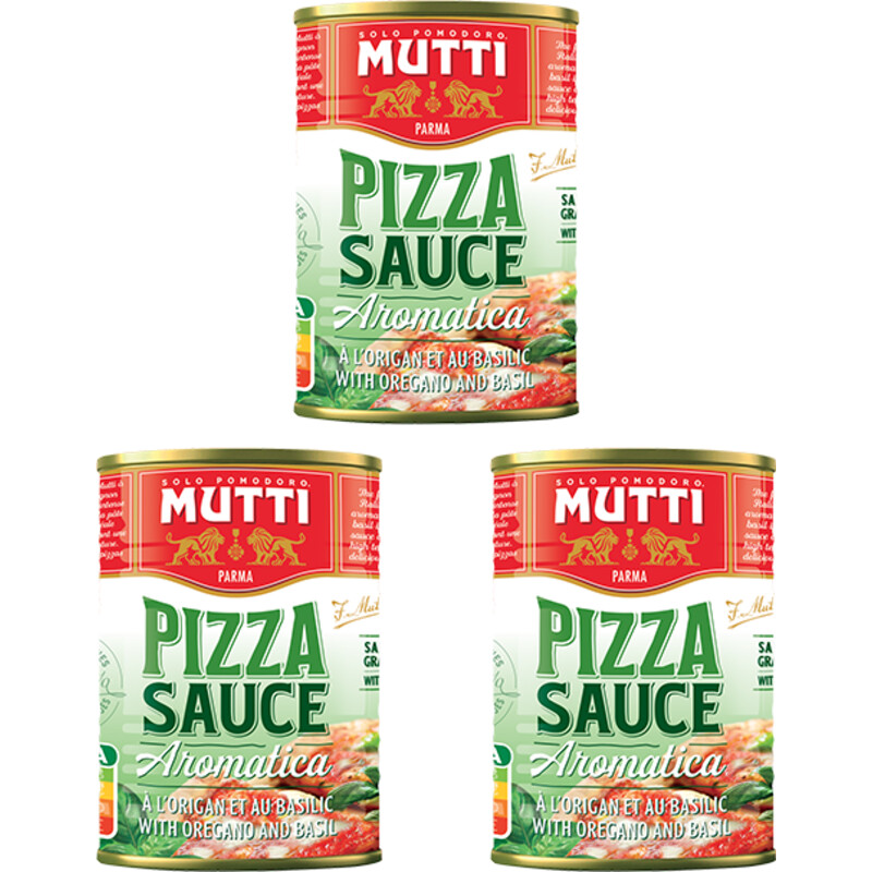 Een afbeelding van Mutti Pizzasaus aromatica 3-pack