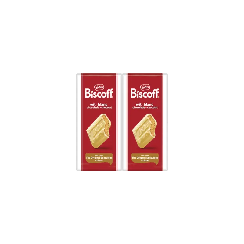 Lotus Biscoff Speculoos witte chocolade crème 2-pack
