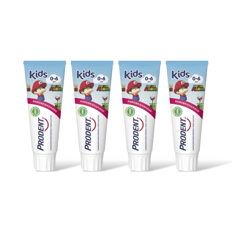 Prodent Tandpasta Mario kids 0-6 jaar 4-pack