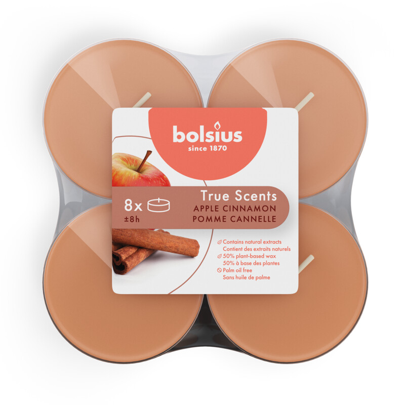 Een afbeelding van Bolsius Maxi geurtheelichten appel kaneel