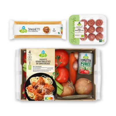 pdp-image-AH Biologisch Spaghetti met Gehaktballetjes Verspakket