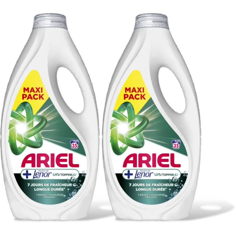 Ariel Vloeibaar+ touch lenor unstop wsmidl 2pk