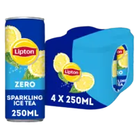 Lipton Ice tea sparkling zero sugar 4-pack