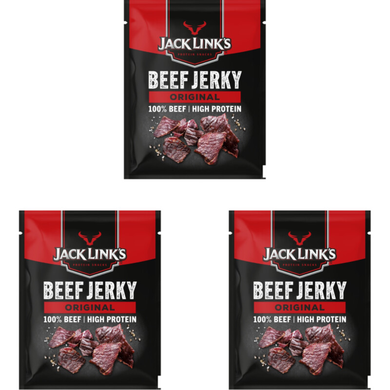 Een afbeelding van Jack Link's Beef Jerky Original 3-pack