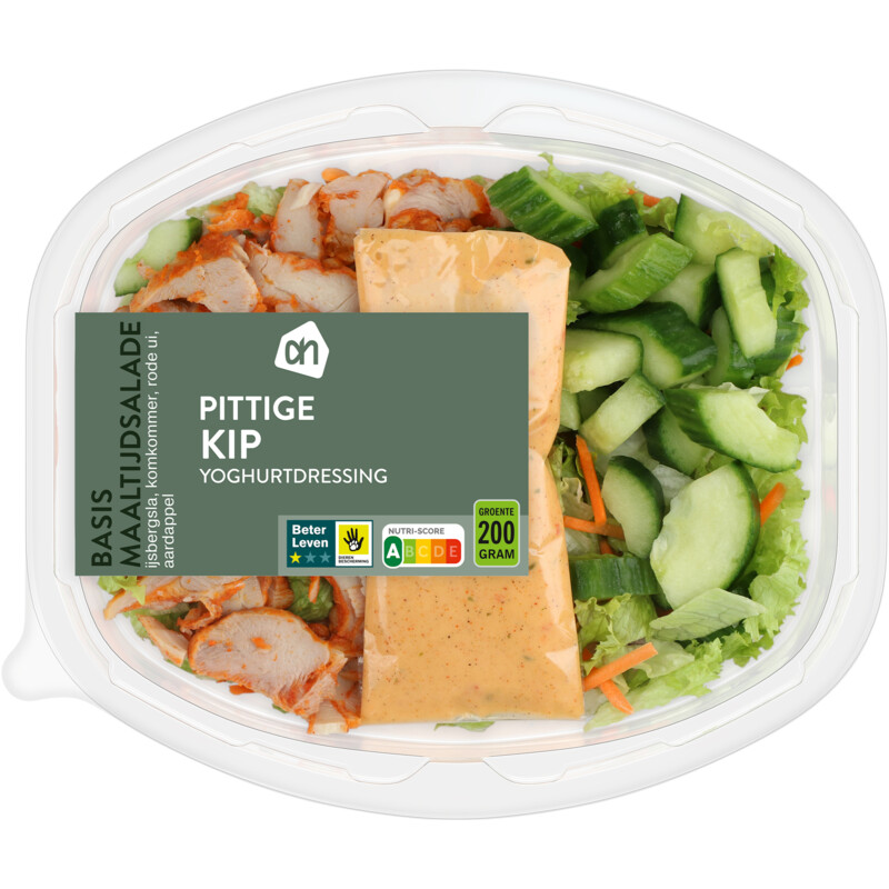 Een afbeelding van AH Basis maaltijdsalade pittige kip