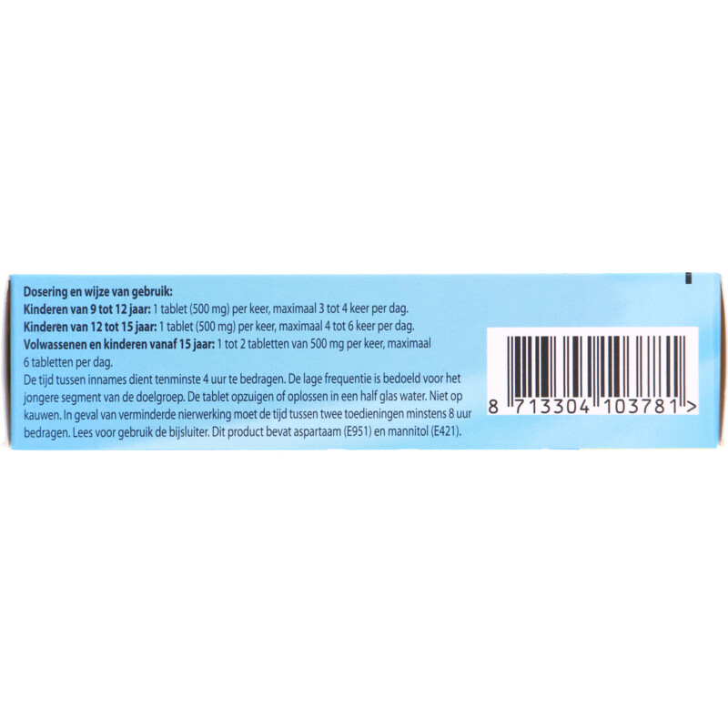 Een afbeelding van Roter Paracetamol 500 mg smelttabletten