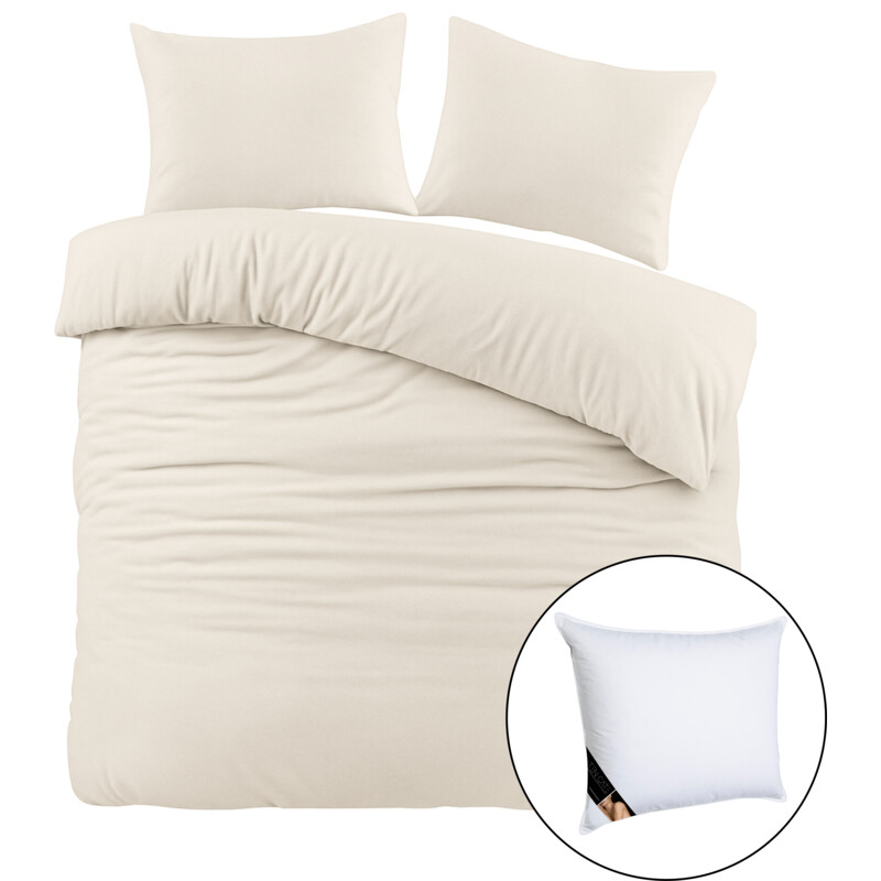 Een afbeelding van Ten Cate Flanellen dbo 140x200/220 beige 1k