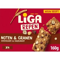 Een afbeelding van Liga Repen noten & granen chocolade hazelnoot