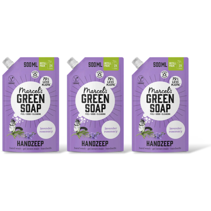 Marcel's Green Soap Handzeep lavender & rosemary n 3pack