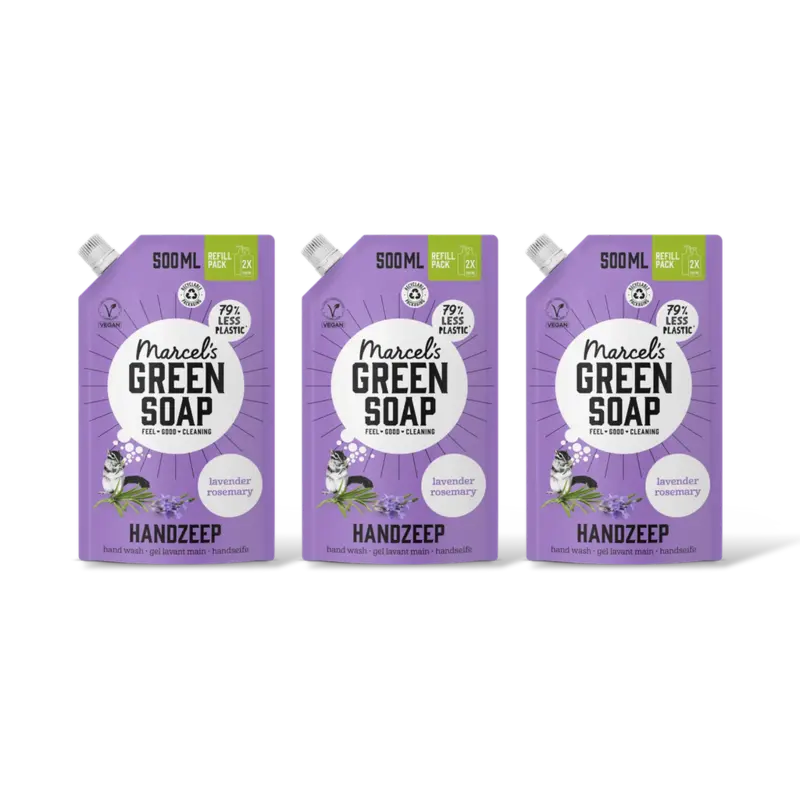 Marcel's Green Soap Handzeep lavender & rosemary n 3pack