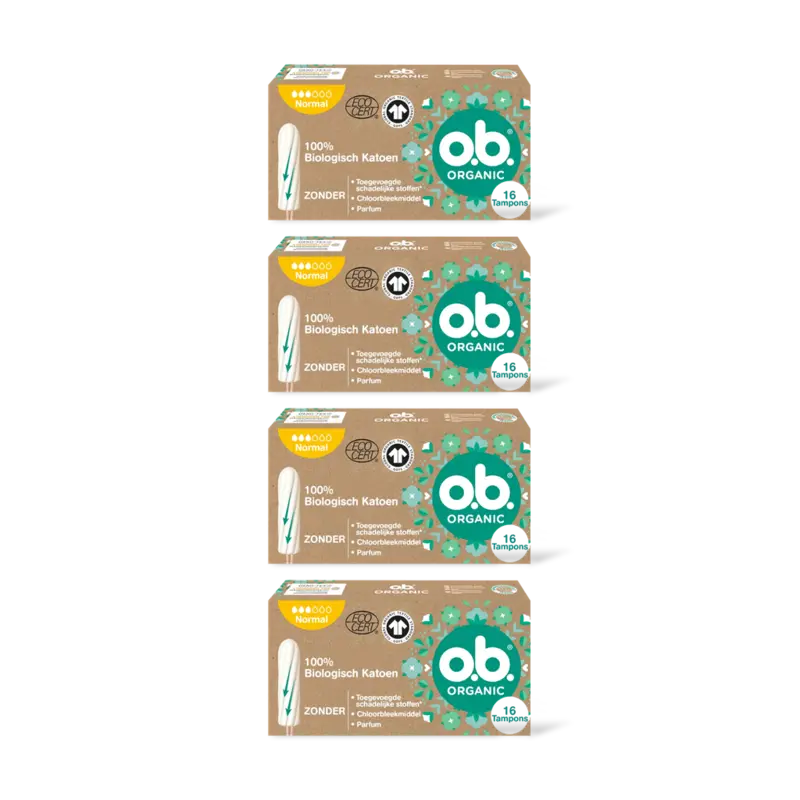 o.b. Organic cotton tampons normaal 4-pack
