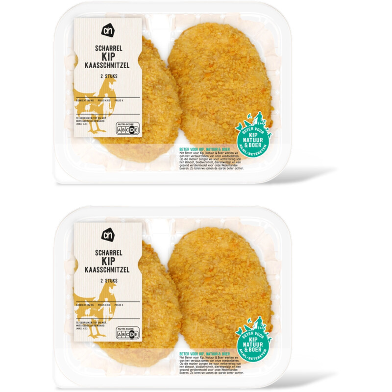 AH Scharrel kipkaasschnitzel 2 stuks 2-pack