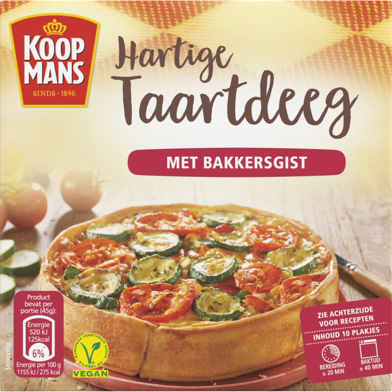 Een afbeelding van Koopmans Deeg hartige taart