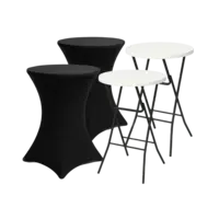 Brixy Statafel met rok wit 2 stuks
