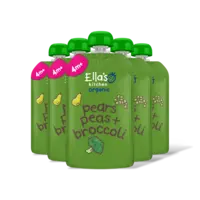 Ella's kitchen Peren, doperwten + broccoli 4m+ bio 5-pk