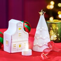 Een afbeelding van AH Excellent Windlicht zaans huisje wit