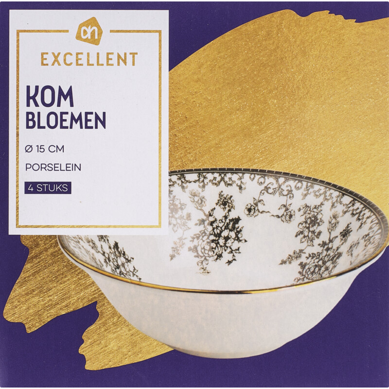 Een afbeelding van AH Excellent Kom bloemen 15cm
