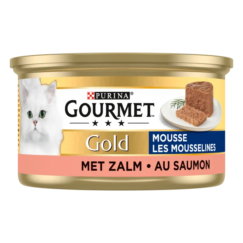 Gold mousse met zalm