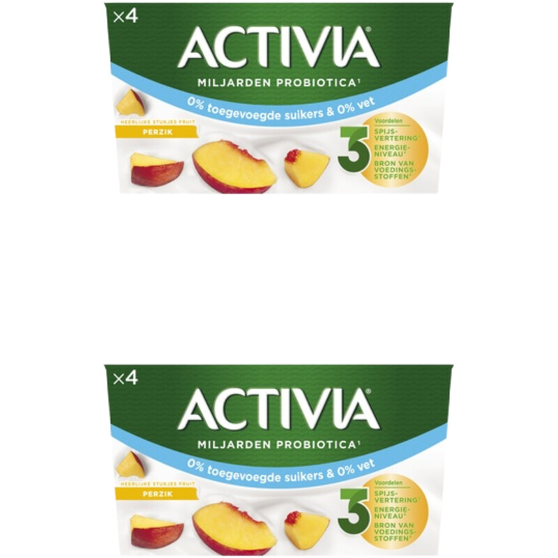 Een afbeelding van Activia Yoghurt perzik 0% 2-pack