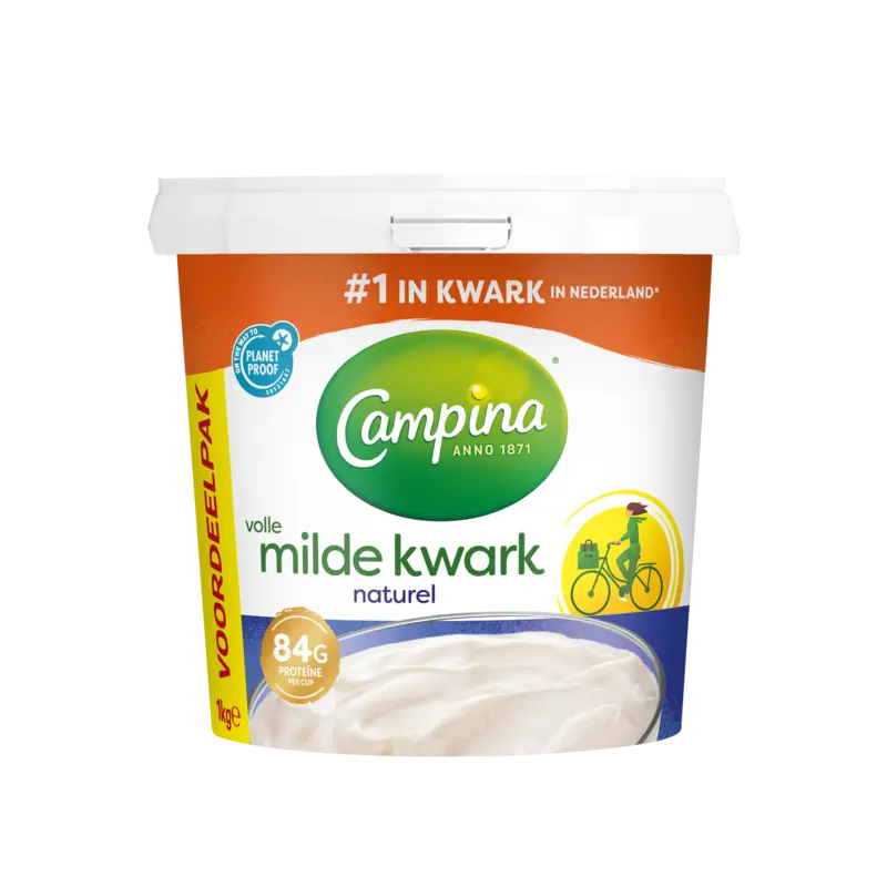 Campina Volle kwark naturel voordeelpak