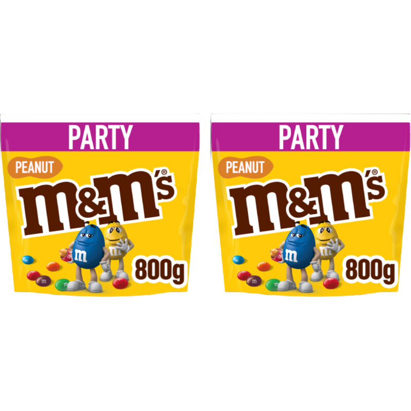 Een afbeelding van M&M'S Pinda chocolade party 2-pack