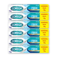 Corega Free kleefcreme gebitsprothese vrdl 6pck