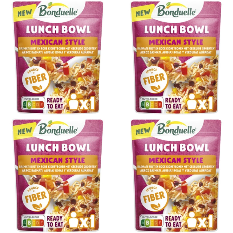 Een afbeelding van Bonduelle Lunch bowl Mexican style 4-pack
