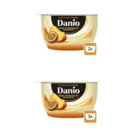 Danio kwark perzik passievrucht 2-pack