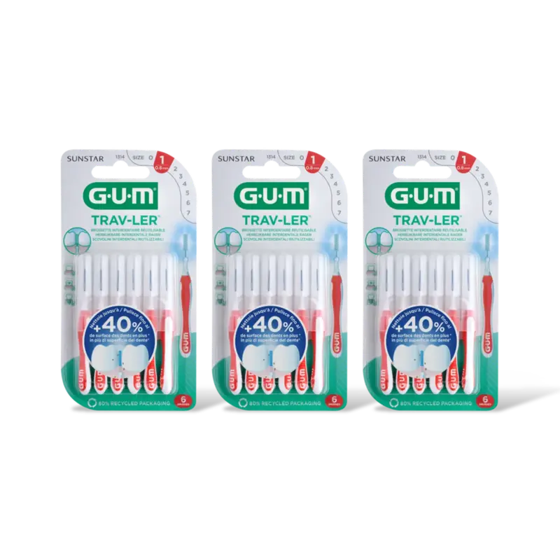 GUM Trav-Ler rager 0,8 mm 3-pack
