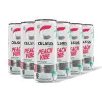 Celsius Sparkling peach vibe 6-pack