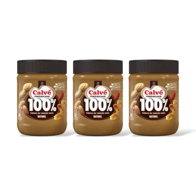 pdp-image-Calvé 100% Naturel pindakaas 3-pack