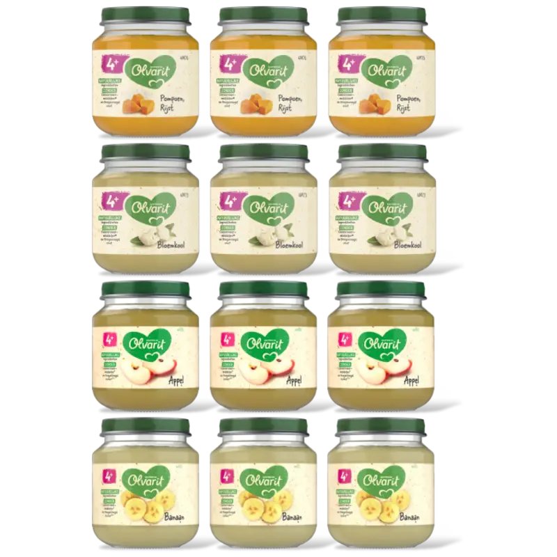 Olvarit Variatiemenu groente & fruit 4m+