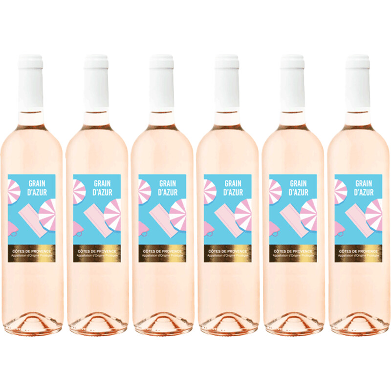 Een afbeelding van Grain d'Azur Provence rosÃ© 6 flessen