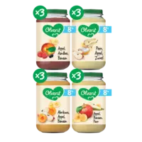 Olvarit 8+ mnd variatie fruit 12-pack