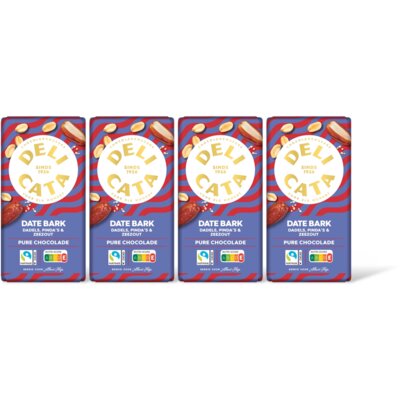 pdp-image-Delicata Reep date bark pure chocolade 4-pack