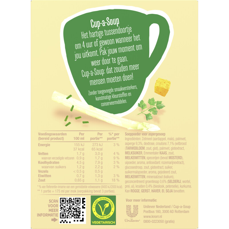 Een afbeelding van Knorr Cup-a-soup asperge